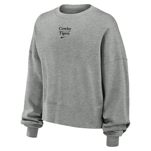 Nike Ladies Phoenix Cowley Tigers Oversized Cropped Crew Sweatshirt